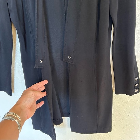 Tadashi Shoji Black Tailored Blazer with V-Neckline Medium Capsule Wardrobe - Picture 7 of 14